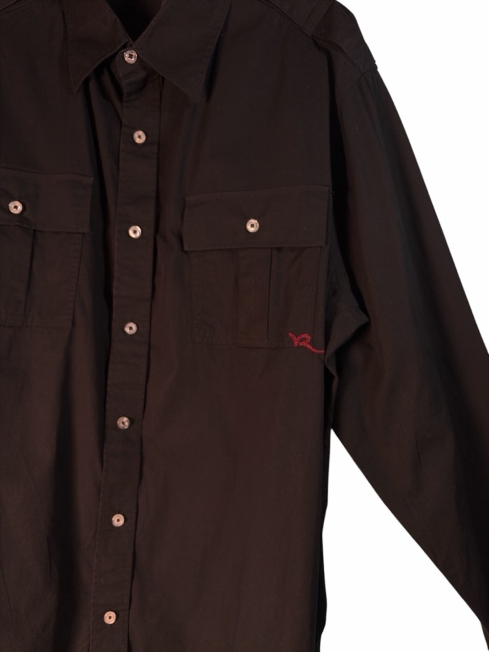 Roca Wear Men's Western Shirt Button Down Black Xl Long Sleeve View 2